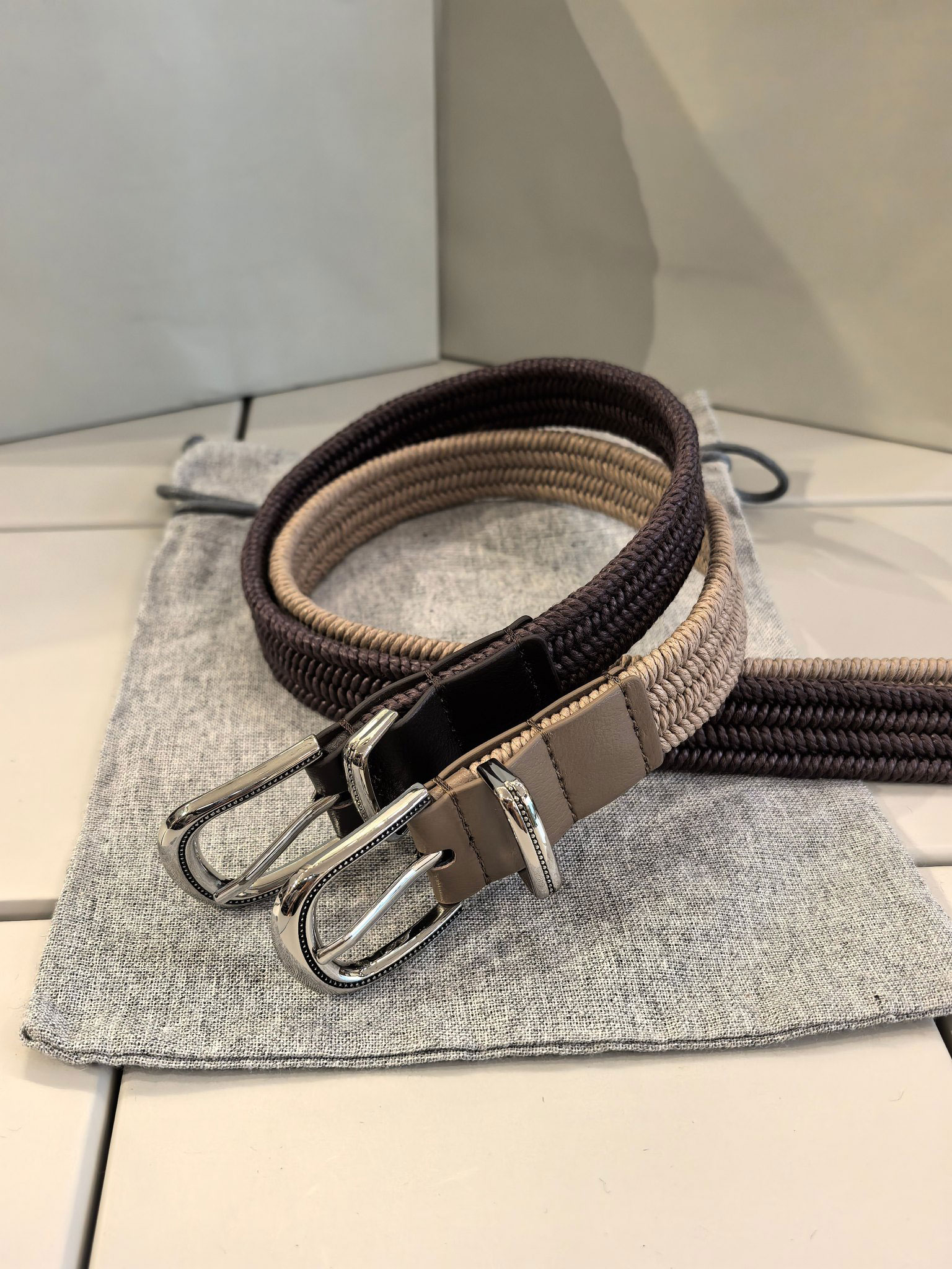 Ceinture tricotée très extensible pour femmes, avec boucle ronde et sans trous, 26 Summer