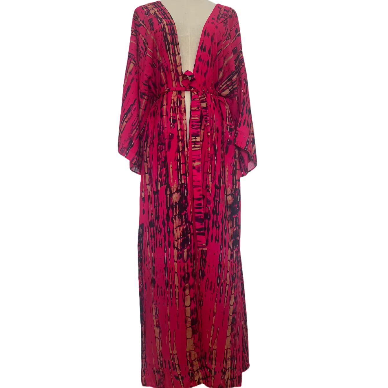 Femmes été caftan Robe Cardigan Style ethnique imprimé Kimono plage vacances décontracté ample grande taille Cardigan Bikini maillot de bain