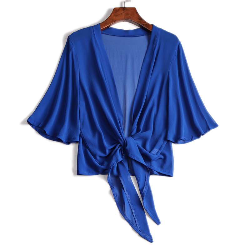 SuyaDream – chemisier en soie 100% pour femme, Blouse courte, unie, transparente, tissu de protection solaire, printemps été, 2021