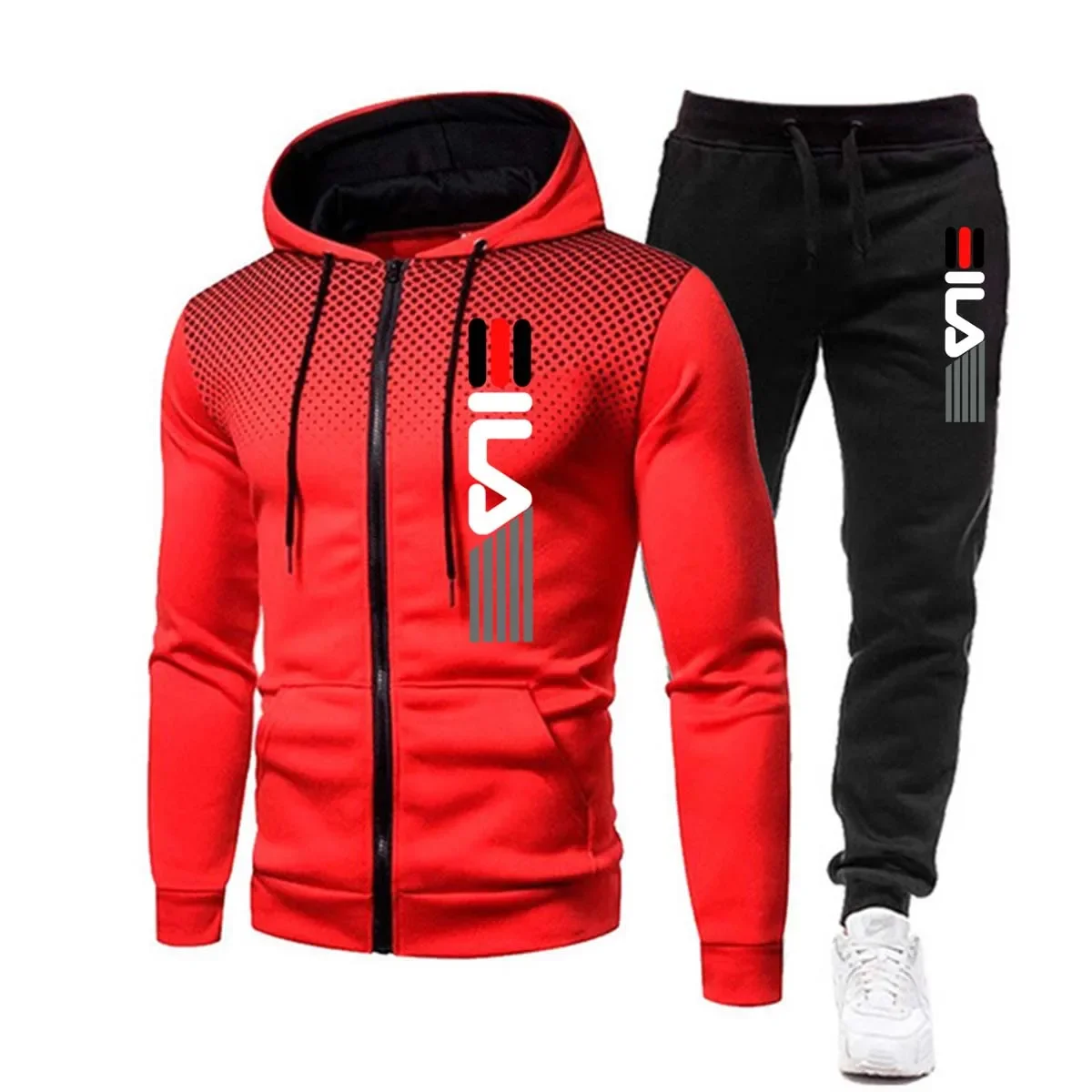 Ensemble pour hommes sweats à capuche et pantalons de survêtement tenue décontracté en plein air polaire sport Jogging pull costume mâle salle de sport vêtements de créateur hommes survêtement