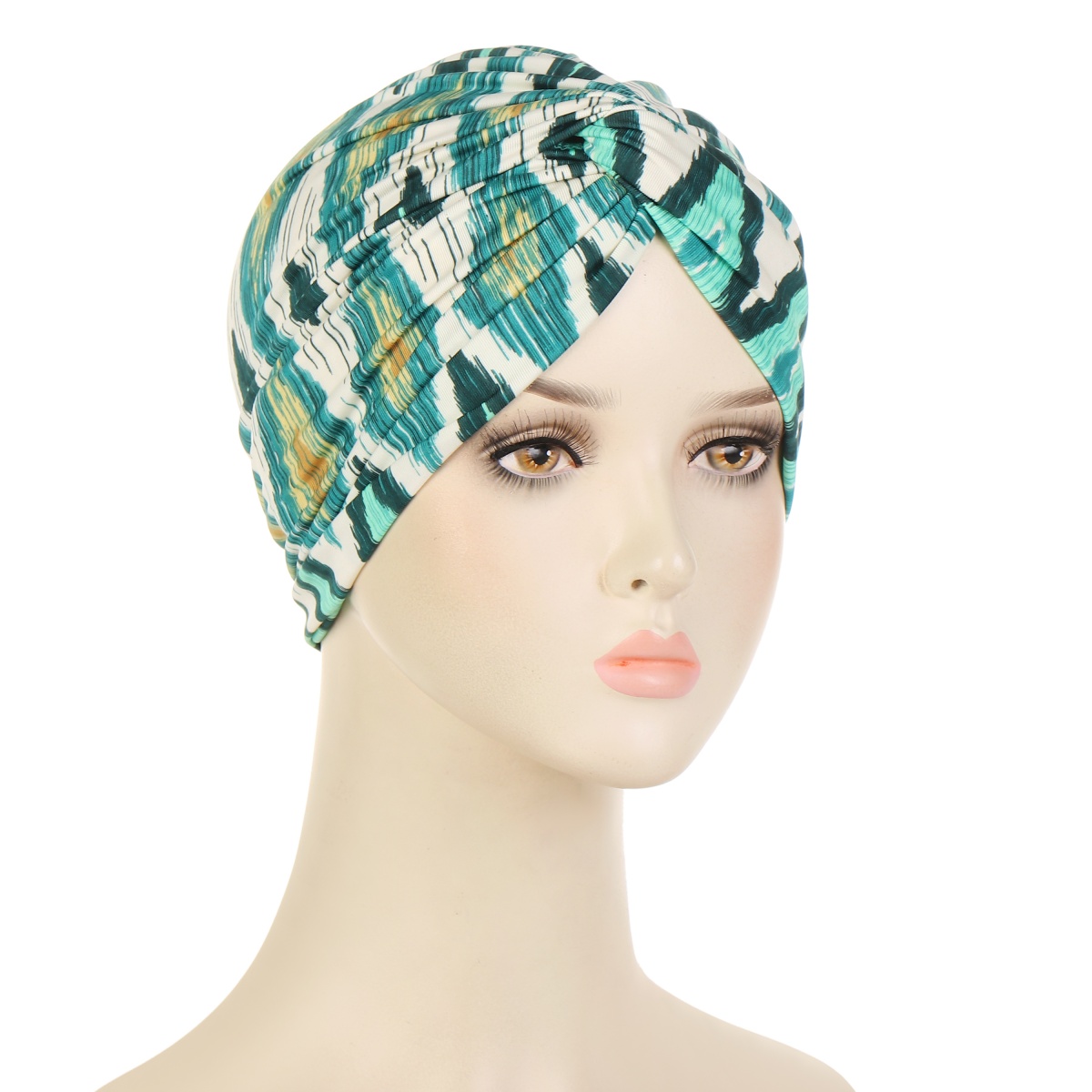 Hijabs intérieurs musulmans colorés et élastiques pour femmes, casquette Turban instantanée islamique pour dames, imprimé bohémien à rayures