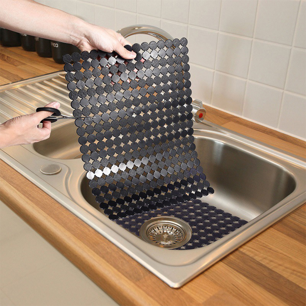 Tapis d'évier antidérapant pour cuisine, design creux, tapis de lavage de la vaisselle pour la cuisine à domicile