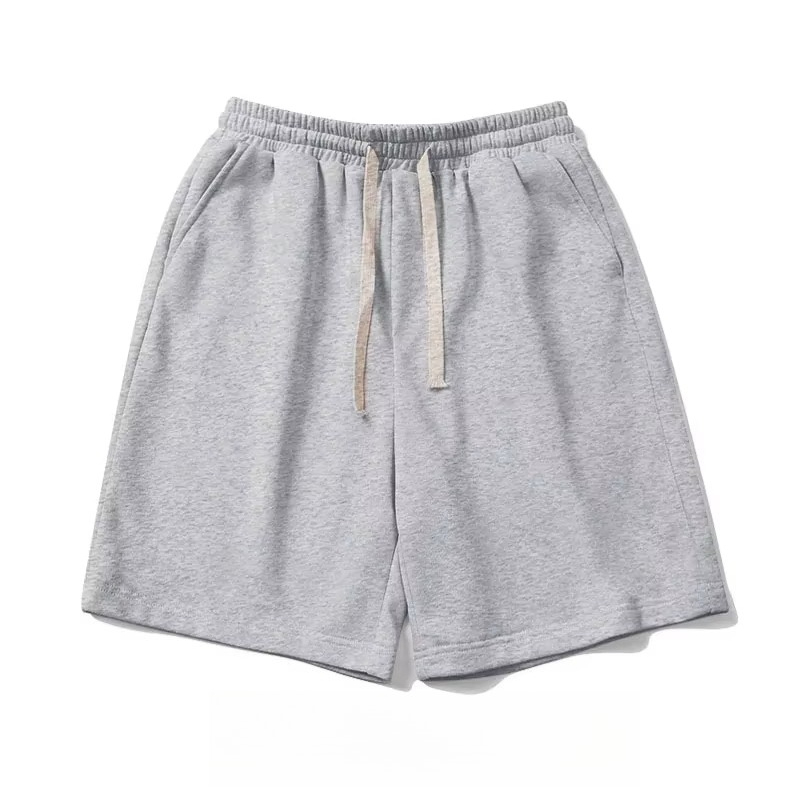 Short de sport pour hommes quatre saisons Fitness ample pur noir tricoté coton short décontracté Streetwear short de sport