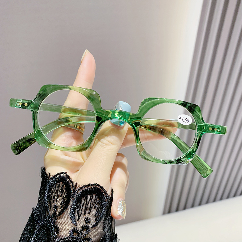 Montures de lunettes irrégulières à la mode pour hommes et femmes, pour personnes d'âge moyen et âgées, lunettes de lecture personnalisées
