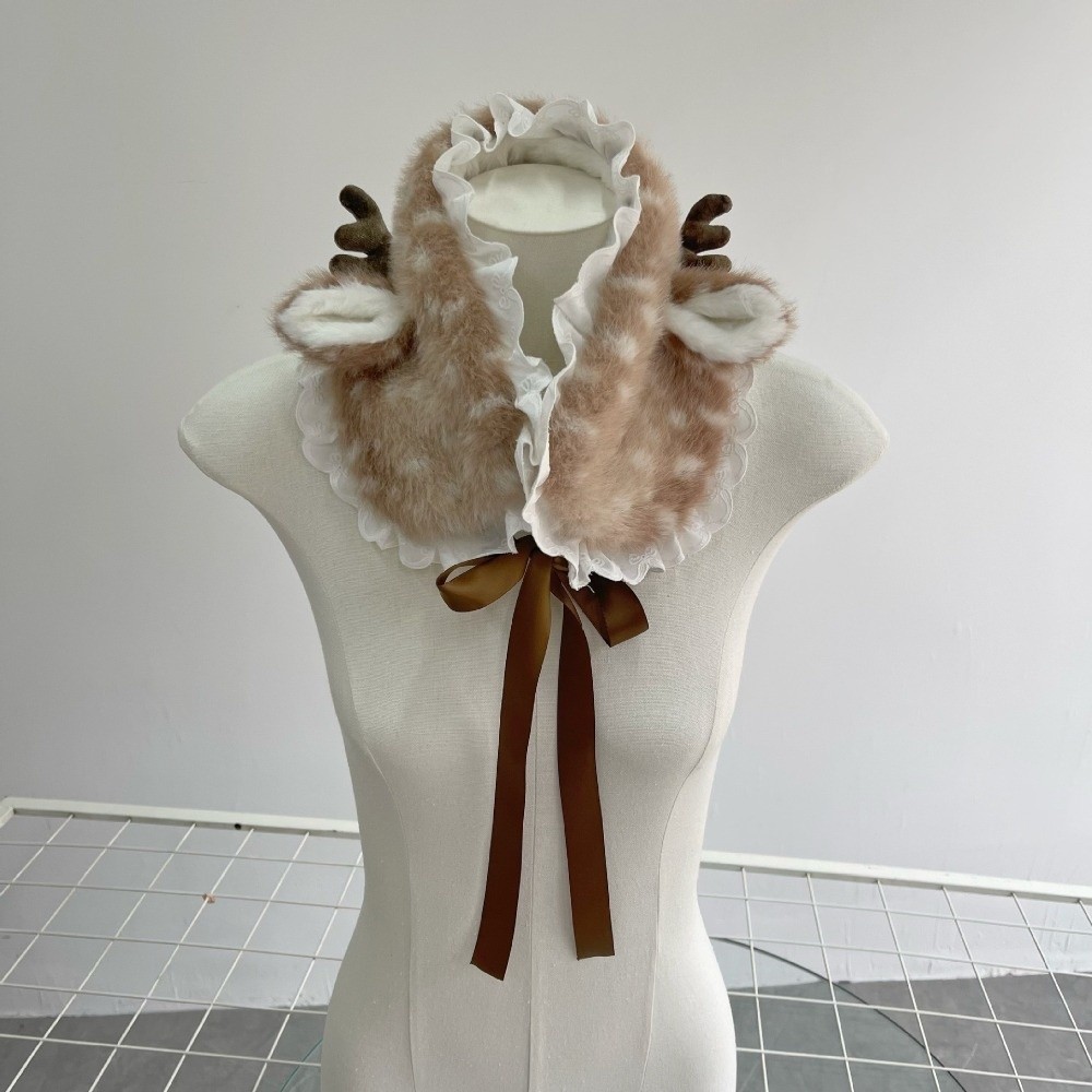 Écharpe chaude créative en forme d'élan, bandeau épais résistant au froid, accessoires de décoration pour Cosplay, cache-oreilles, automne et hiver