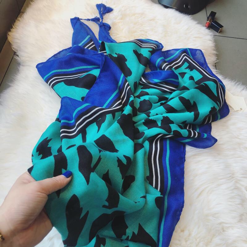 Châle en Viscose à Pois Léopard pour Femme, Écharpe Round Pashmina, Étole, Hijab Musulman, Bufandas, Snood, Haute Qualité, Mode, Sexy