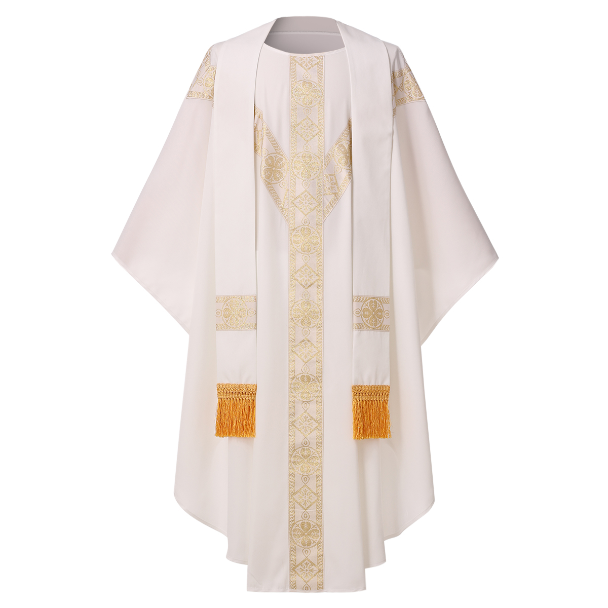 Robe de prêtre d'halloween, chasuble, église catholique, père, vêtements de masse, avec pompon, Robe de clergé