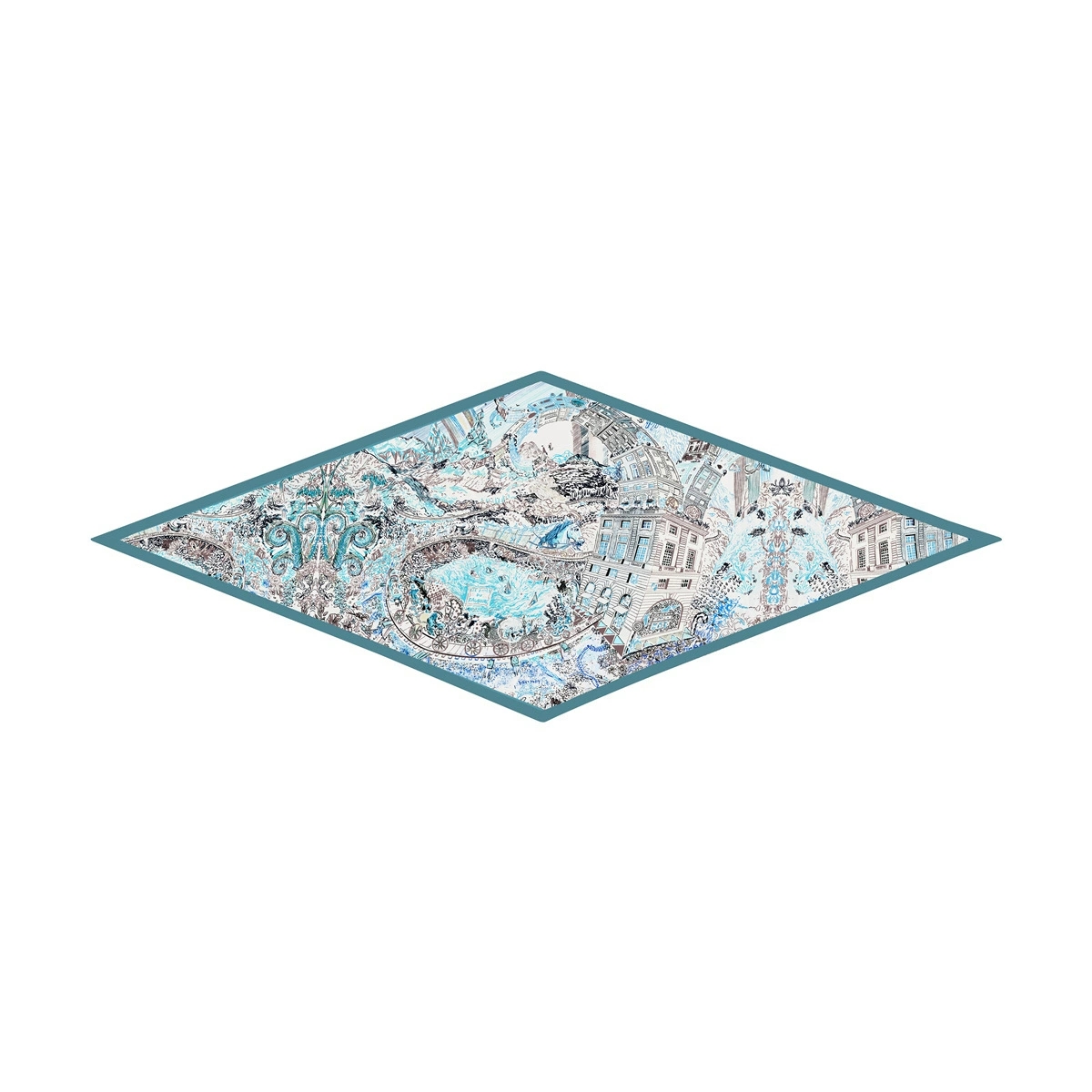 Français rétro diamant écharpe marque Foulard en soie femme luxe Bandana bandeau Hijab Foulard foulard châle pour dames