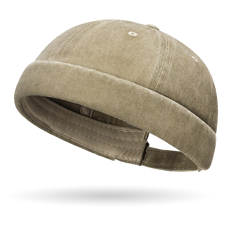 Mode Denim Docker casquette sans bords chapeau solide Skullcap couleur unie marin casquette Beanie chapeaux hommes femmes seau casquette réglable papa chapeau