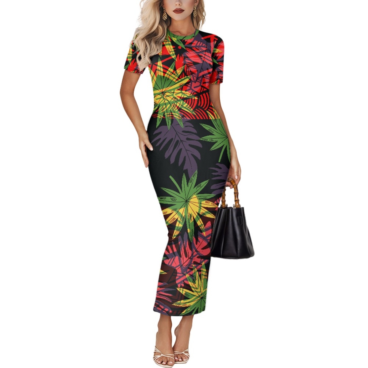 Robe moulante pour femmes, mode traditionnelle du Pacifique Samoan, tatouage Tribal personnalisé dégradé Kakau imprimé sur demande, robes Maxi