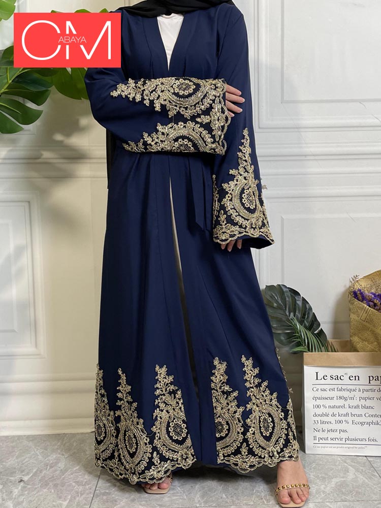 Ramadan Abaya dubaï luxe mode Kimono musulman pour femmes Cardigan caftan Robe Femme Caftan Marocain turquie Islam vêtements