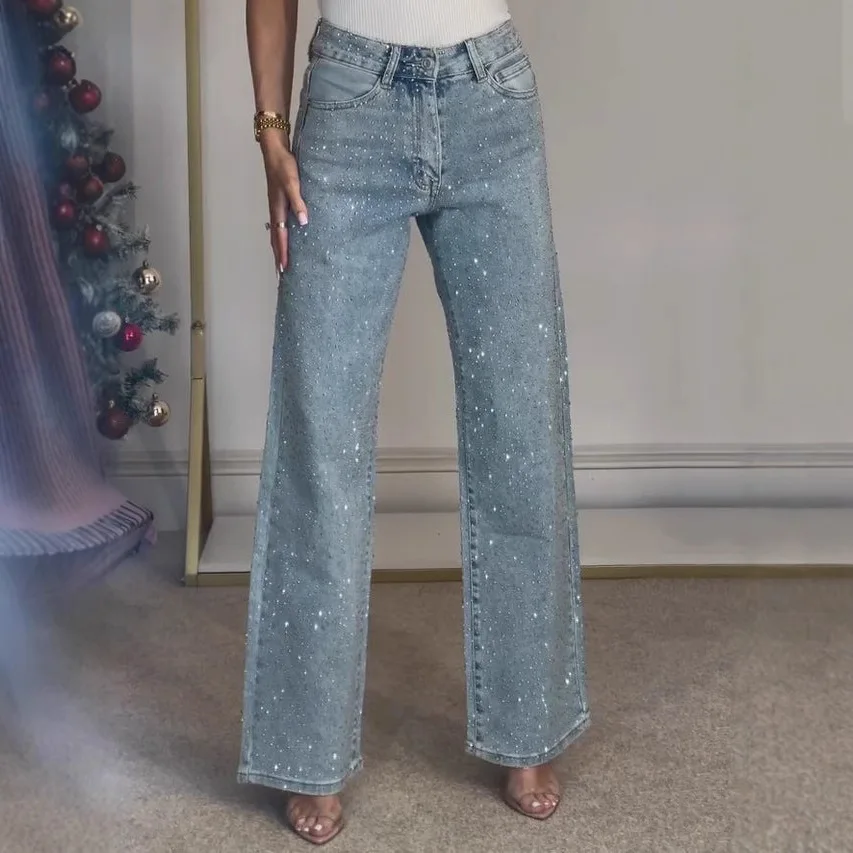Jean droit pour femmes, pantalon extensible, taille haute, délavé, pour maman, Vintage, Streetwear, Y2k