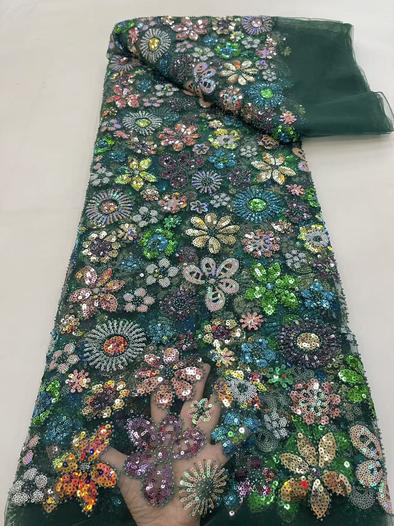 Perles de luxe maille dentelle tissus rose dentelle nigérian africain Tulle 2026 français Tulle perlé Net dentelle pour les femmes robe de soirée M67-1