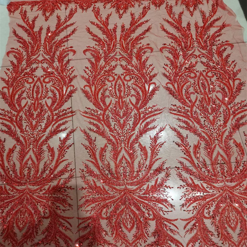 Tissu en dentelle Tulle perlé fantastique pour robes de soirée, robe formelle en dentelle avec paillettes, matériel en dentelle à faire soi-même, Fe0131, 2024