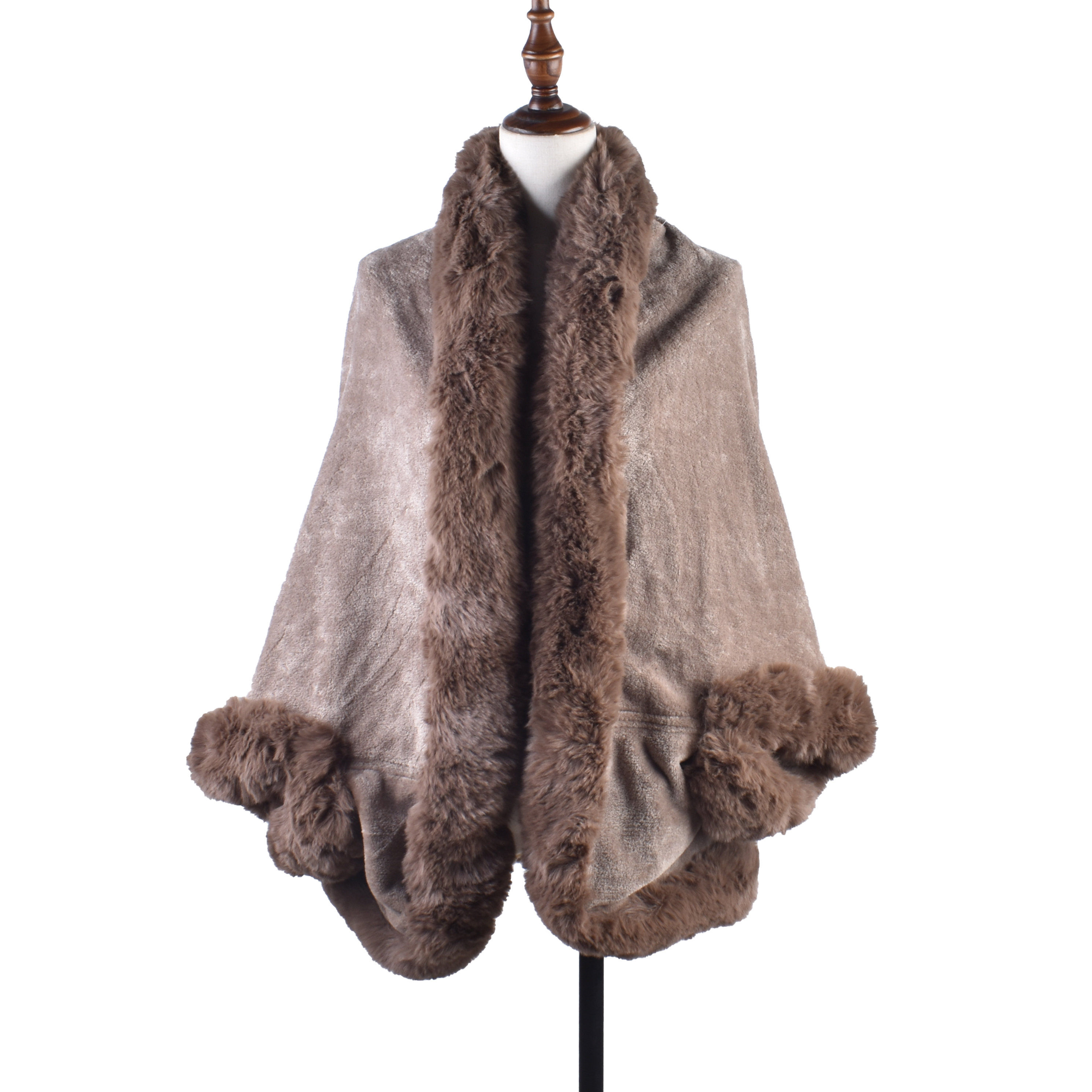 Cape en peluche à manches chauve-souris pour femmes, manteau chaud, cardigan d'hiver, grande cape adt, nouvelle mode