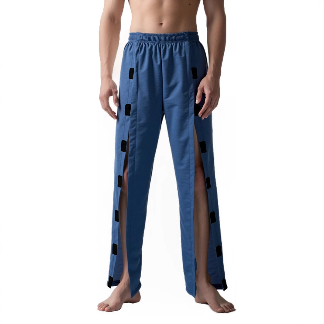 Vêtements pour patients faciles à porter et à enlever, pour Incontinence paralisie, pantalons pour personnes âgées postées au lit, Fracture pour hommes, pantalons complets amples