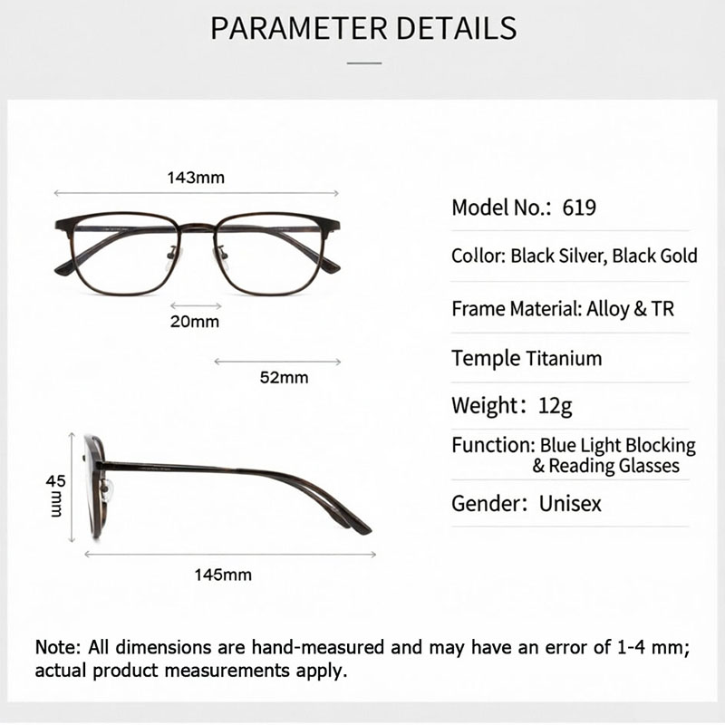 Monture de lunettes de style professionnel, lunettes plates haut de gamme, lunettes HD simples, lunettes anti-lumière bleue, adaptées aux hommes