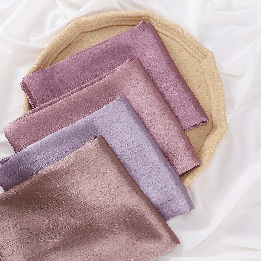 Hijab en mousseline de soie pour femmes, foulards de luxe, bandana, bandeau, châle, turban chic pour femme musulmane, hijabs