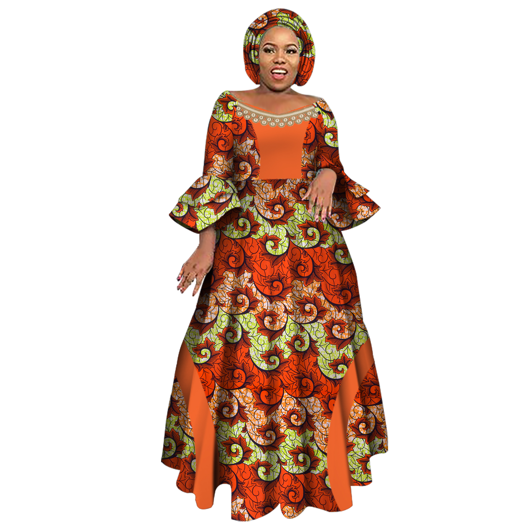 Robes à manches longues pour femmes, pour fêtes, mariages, occasions décontractées, rendez-vous, robes africaines Dashiki, robes africaines pour femmes WY3819