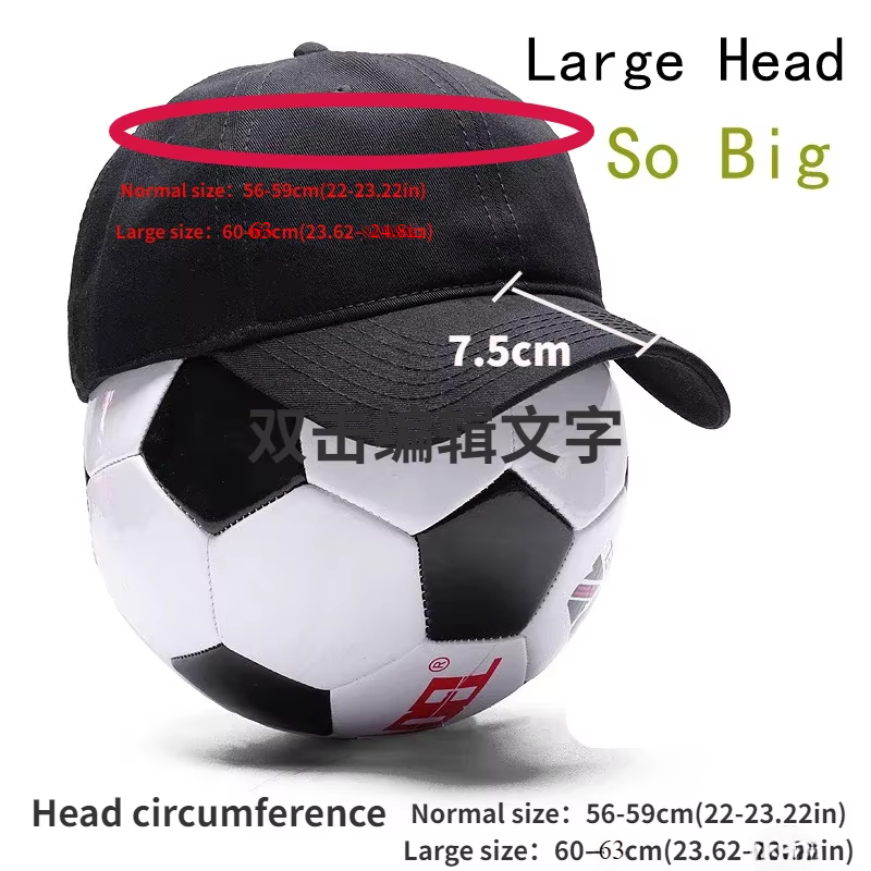 Casquette de Baseball grande taille pour hommes, casquette d'été en coton doux pour papa, 63CM XL