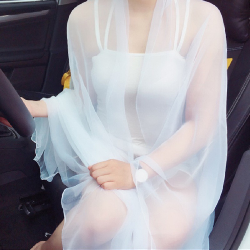 Châle coloré en mousseline de soie pour femmes, écharpe, châles pour femmes, enveloppe, Hijab, Lot Cape, foulards féminins, protection solaire d'été transparente