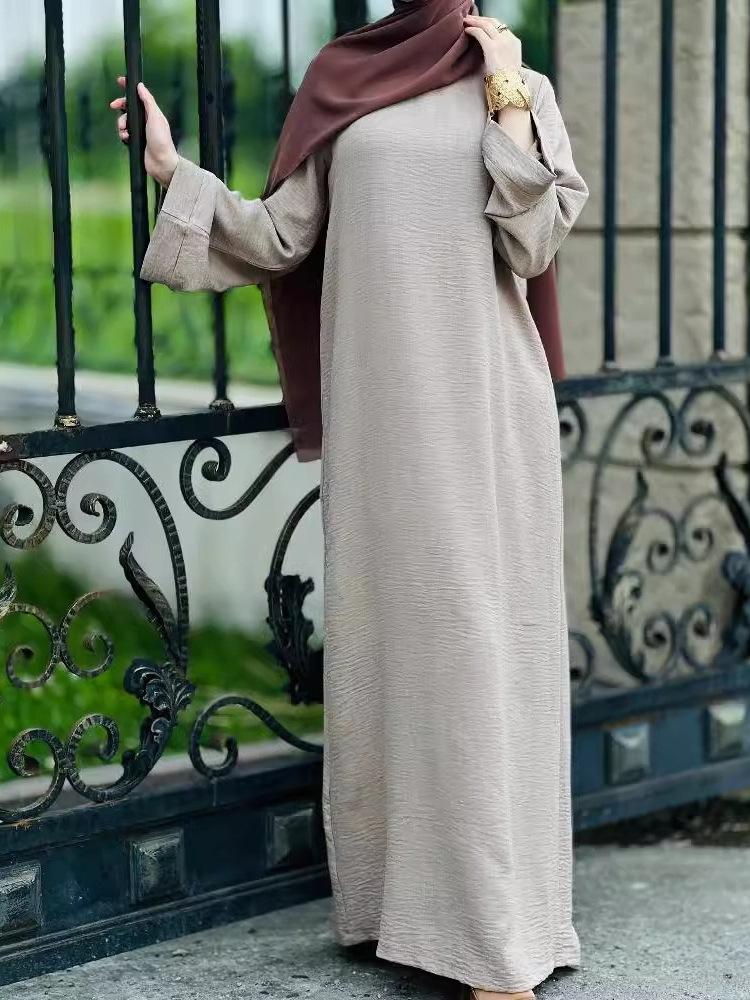 Eid femmes Robe musulmane Abaya solide élégant dubaï robes Largos robes longues caftan Robe arabe fête Caftan Jalabiya Ramadan