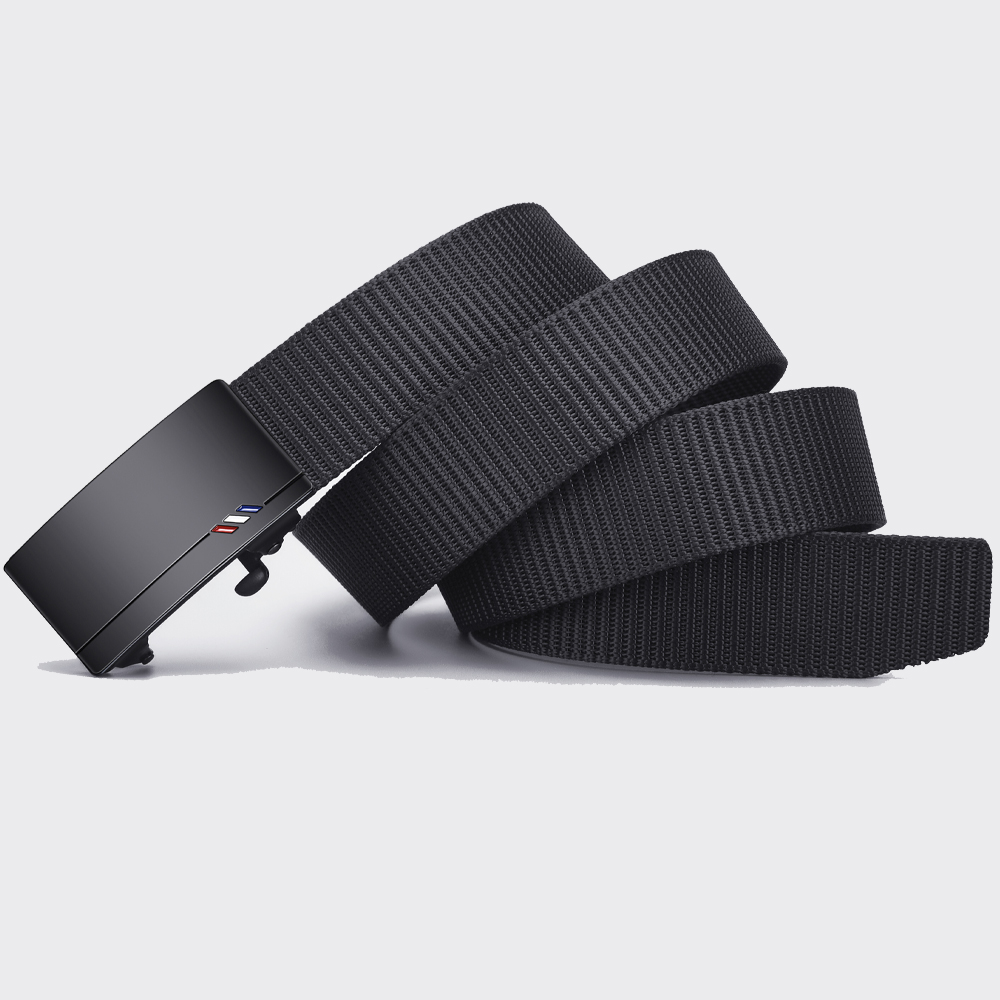 Ceinture en toile tissée pour hommes, 2 pièces, boucle automatique, ceinture décontractée, douce et polyvalente, accessoires de ceinture en jean