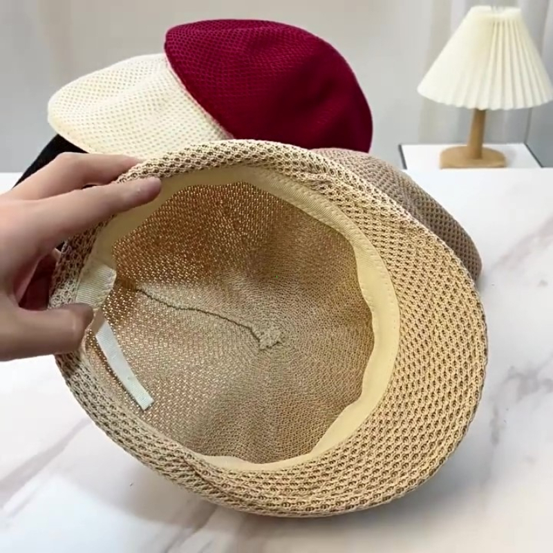 Béret fin respirant et réversible pour femme, style coréen, accessoire de mode printemps-été 2026