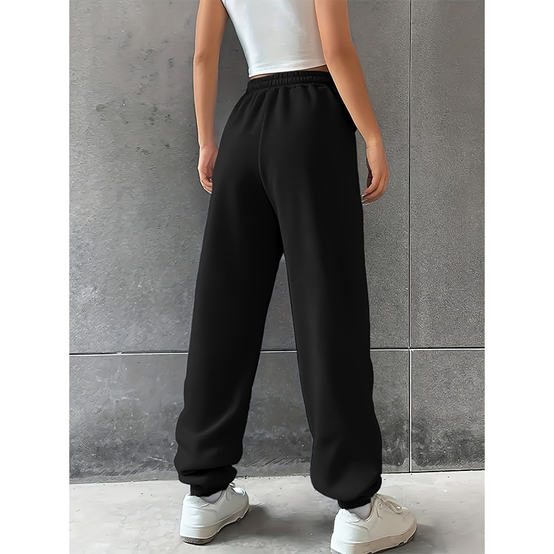 Pantalon de survêtement décontracté pour femme, couleur unie, taille élastique, vêtements de rue féminins, proximité, mode, nouveau