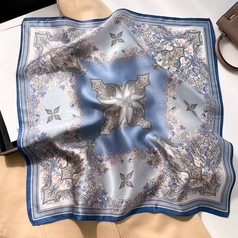 Foulard 100% Soie de Mûrier pour Femme, Petit Carré 21 pouces, Respirant et Léger, Écharpe de Cou et de Tête de Luxe