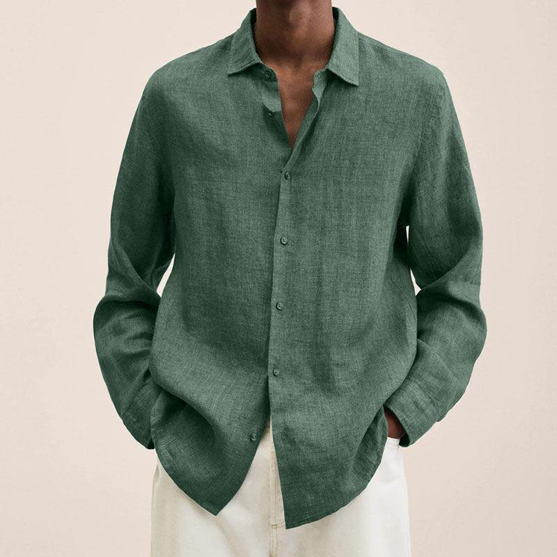Vêtements de tempérament à manches longues pour hommes, revers à boutons d'épissure, document solide, polyvalent, chemise de conseil, mode, automne, hiver, nouveau