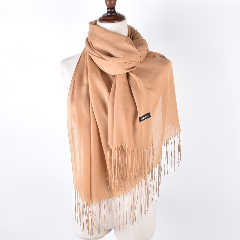 Écharpes et châles en pashmina de couleur unie pour femmes, pour robes de soirée, voyages, bureau, hiver, mariage, effet cachemire, grandes écharpes