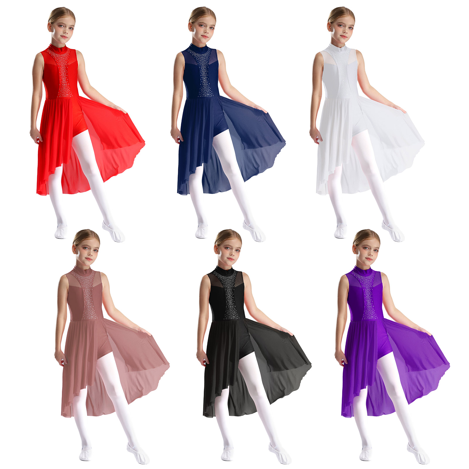 Robe de danse de patinage artistique pour filles, robe de Rhcontemporaine, robe maxi moderne, biscuits, fibrRotterdam kly, liturgique, lyrique