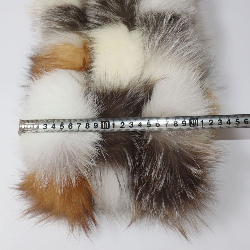 Qualité femmes hiver véritable écharpe de fourrure chaud fourrure de renard bandeau anneau naturel fourrure de renard foulards mode luxe dame fourrure naturelle silencieux
