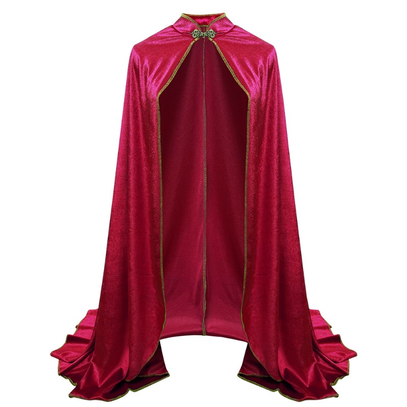 Cape Cape Costume roi reine princesse femmes hommes Halloween Renaissance garniture dorée velours mariage tenue médiévale mariée filles