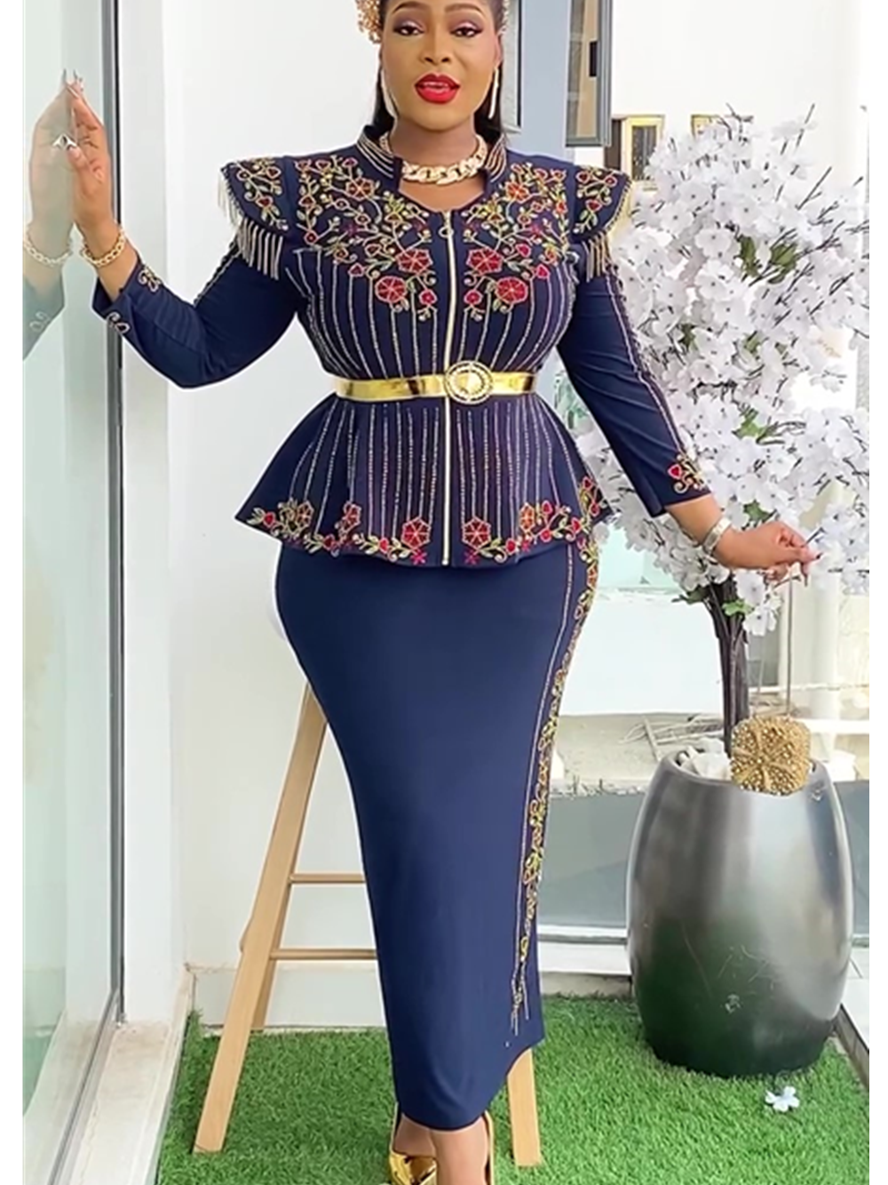 Vêtements africains pour femmes, ensemble 2 pièces, hauts et jupes, costumes Dashiki Ankara, tenues de turquie, robe grande taille, robes de fête de mariage