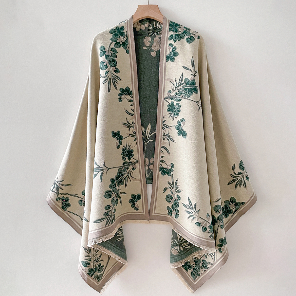 Châle chaud en Imitation cachemire pour femmes, cape de Style ethnique, foulards à la mode, imprimé Floral, résistant au froid et au vent