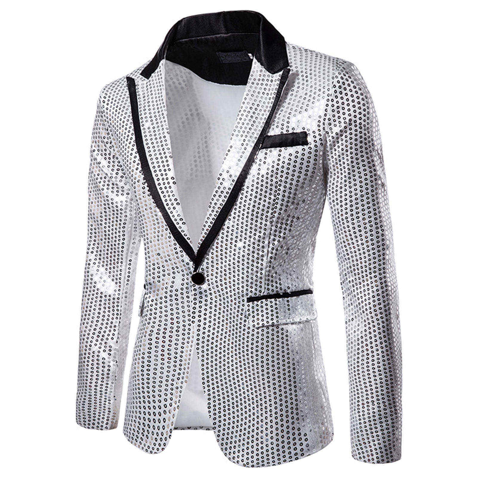 Mode hommes luxueux paillettes Costume veste paillettes hommes Blazers boîte de nuit scène Performance Costume Blazer manteau hommes vêtements