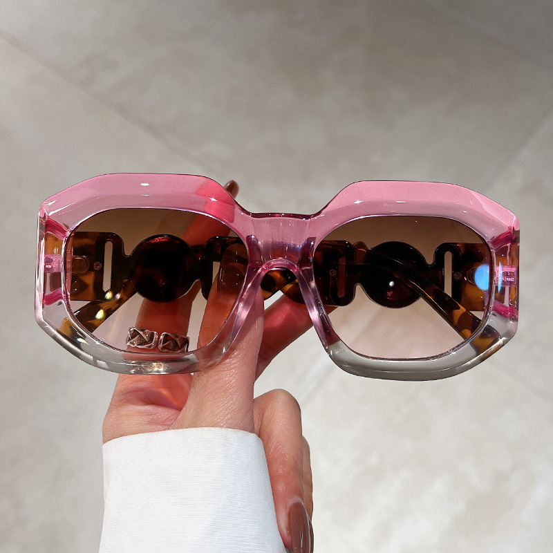 Lunettes de soleil vintage surdimensionnées pour hommes et femmes, lunettes de soleil carrées, nuances dégradées, design de marque de luxe, lunettes de mode, UV400