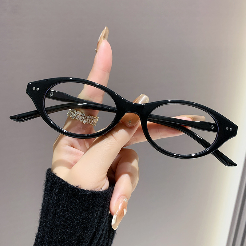Nouvelles lunettes anti-lumière bleue à monture ovale tendance, style simple et rétro 8005
