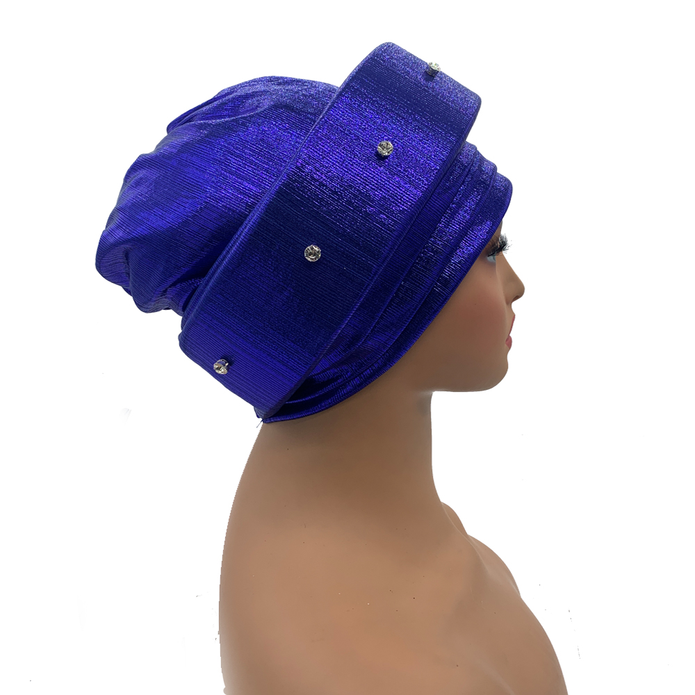 Turban Africain Prêt à vitation pour Femme, Bouquet Exquis, Cravate de Sauna, Nigeria