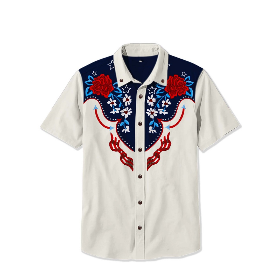 Chemise rétro à manches courtes pour hommes, chemise ethnique avec impression 3D d'animaux et de chats, vêtements décontractés Y2k pour hommes, chemise hawaïenne
