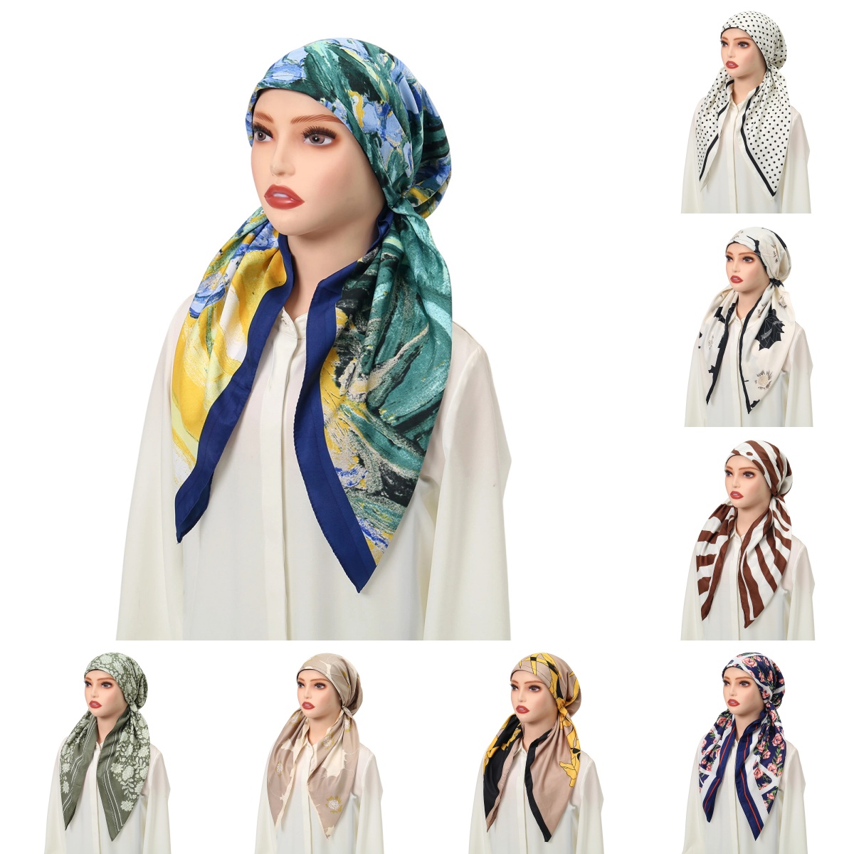 Nouveau Foulard Pré-noué Imprimé 2026 pour Femme Musulmane, Turban Chimiothérapie, Couvre-chef pour Perte de Cheveux, Bandana Extensible