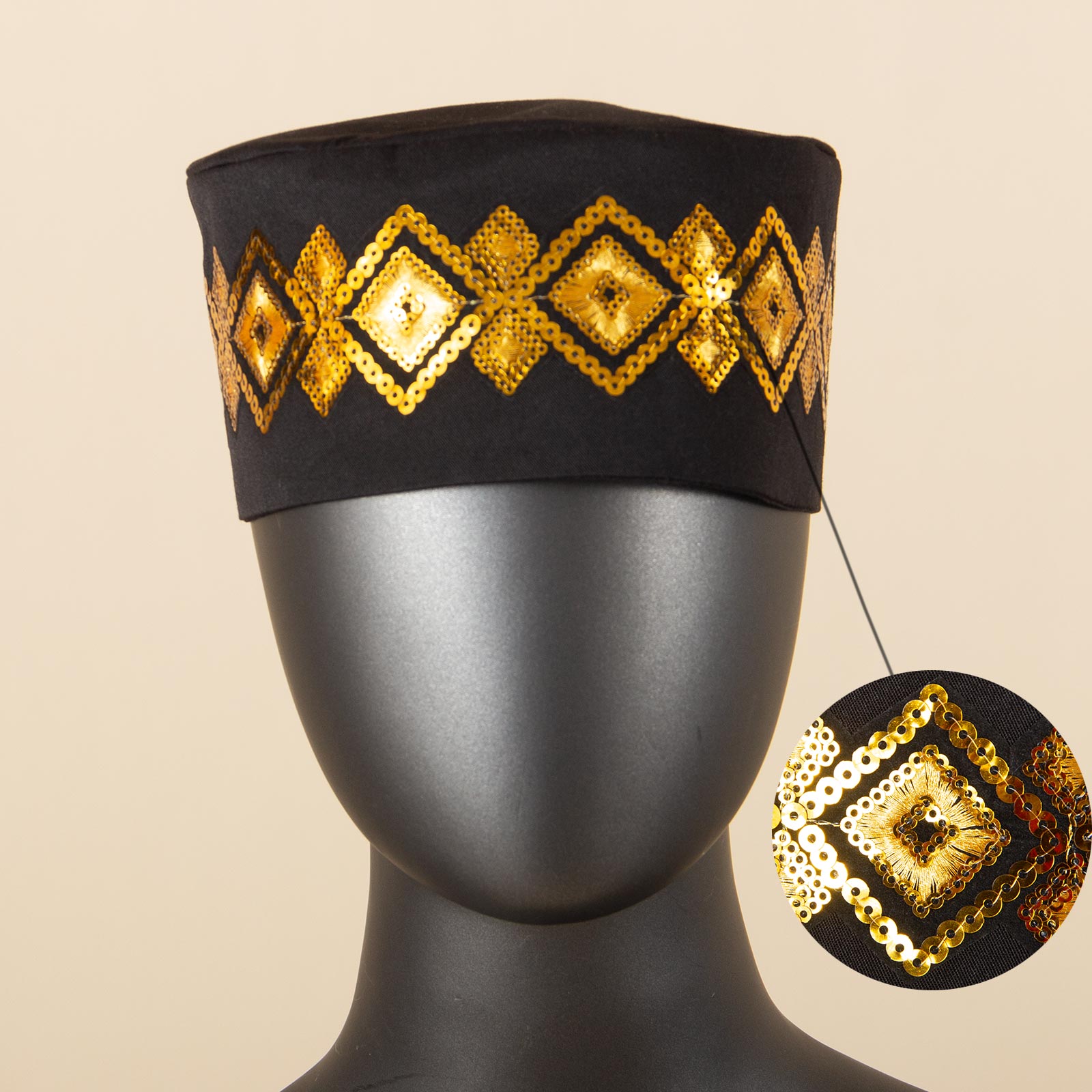 Hommes Handwear Appliques casquettes musulmanes africaines Musulman Ramadan arabie Moslim Tulband Wrap casquette de prière musulmane 2446033