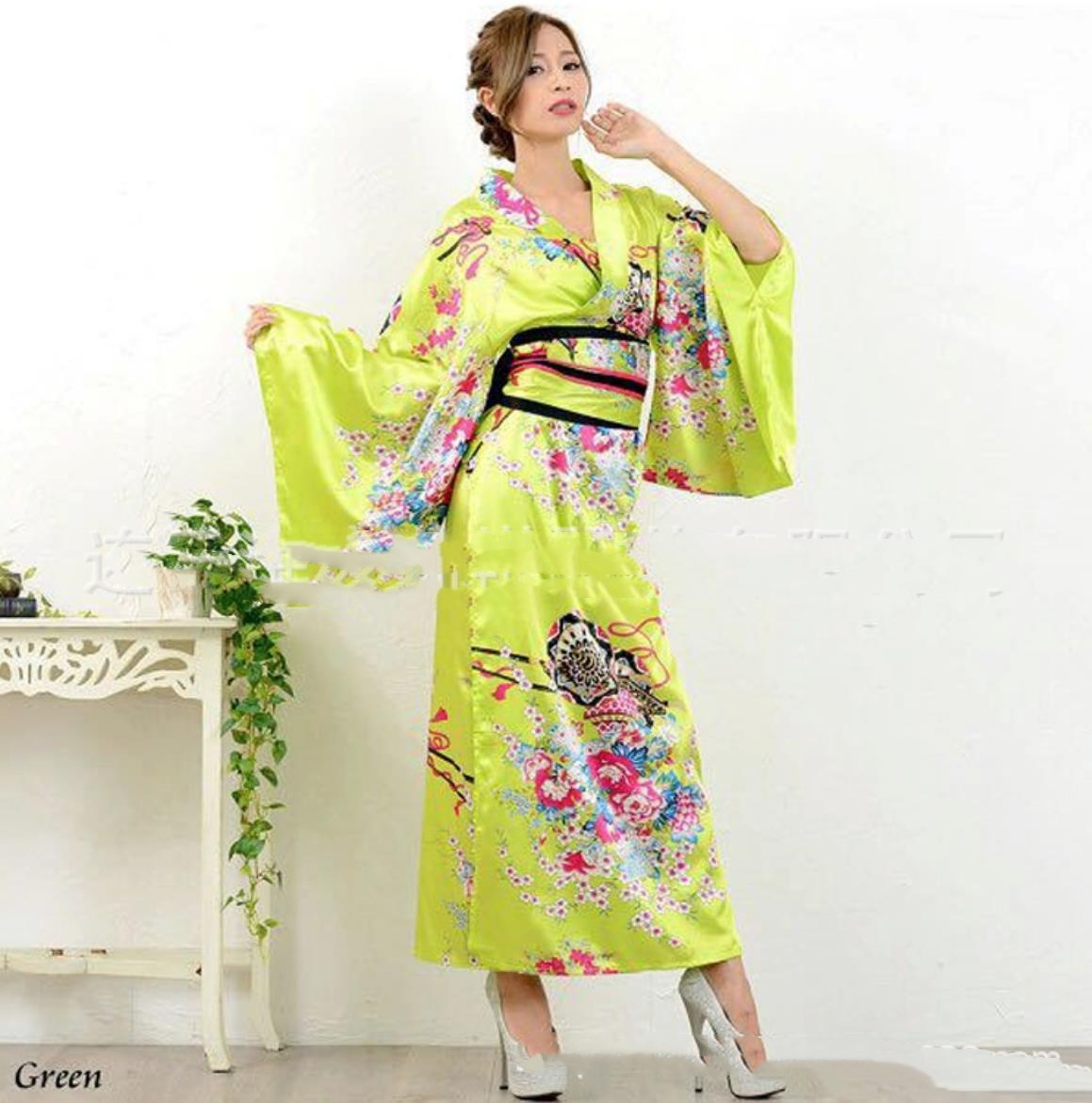 Kimono Yukata traditionnel japonais avec Obi, robe de soirée Vintage pour femmes, robe Geisha, Festival, spectacle de bal, Cosplay