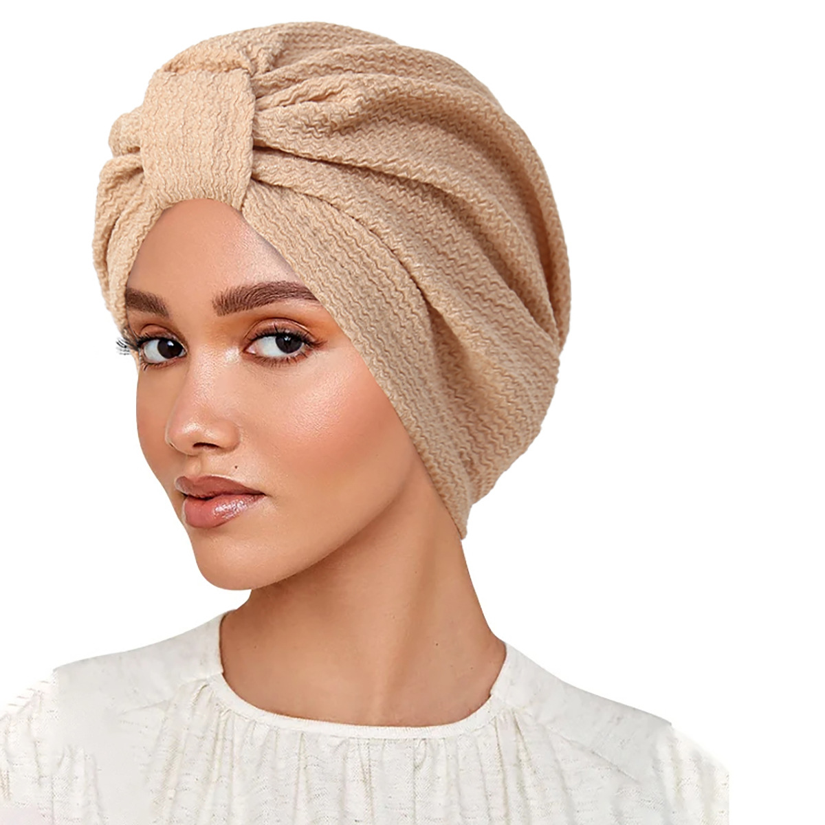 Turban indien à tête ronde pour femmes musulmanes, casquettes Hijab, bonnet, coiffure de mode, accessoires de vêtements islamiques, document solide