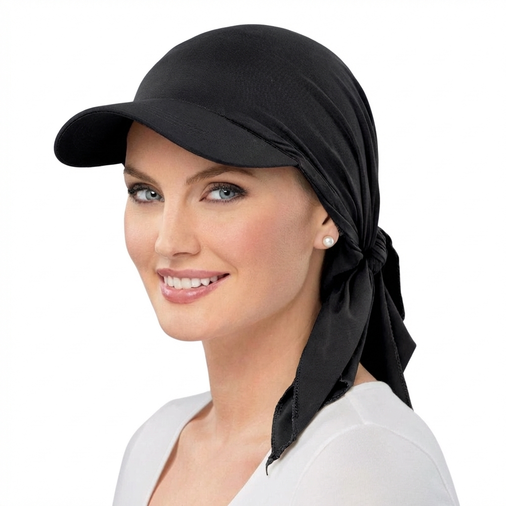 Chapeau Turban Classique Uni pour Femme, Chapeau de Soleil à Bord Courbé pour l'Extérieur, Casquette de Baseball, Chapeau Pare-Soleil, Foulard Femme