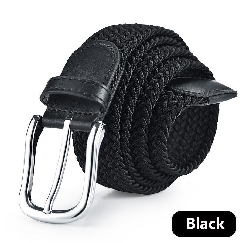 100cm 110cm 120cm nouveau Design haute qualité hommes ceinture décontractée tissé boucle élastique toile tout match femmes pantalons sens polyvalent