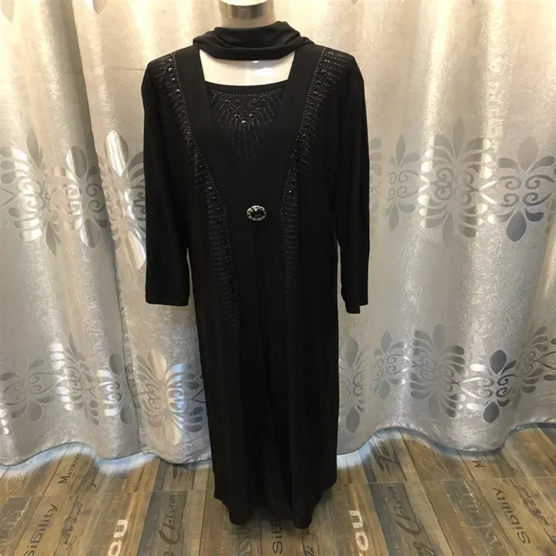 Abaya islamique caftan dubaï arabe musulman Hijab Robe Caftan Marocain Eid Robe Ramadan Elbise Robe Femme strass robes