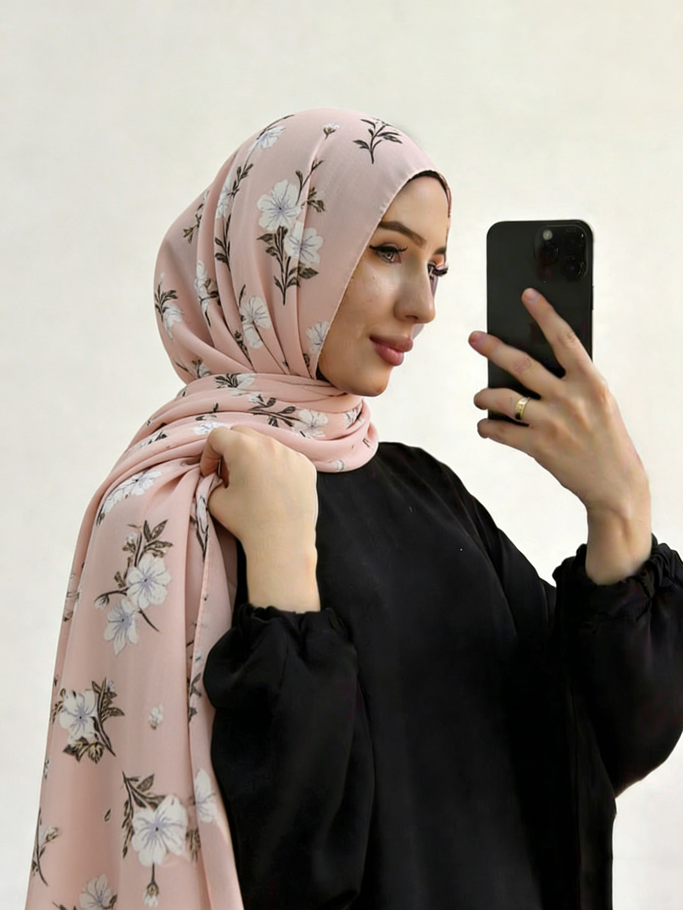 Nouveau Foulard en Chiffon Imprimé avec Perles, Écharpe Malaisienne, Châles, Voiles Arabes pour Musulmanes, Foulard Floral, Tudung Bawal